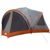 vidaXL Perhe Teltta 10-Henkinen Harmaa ja oranssi 460 x 430 x 214 cm