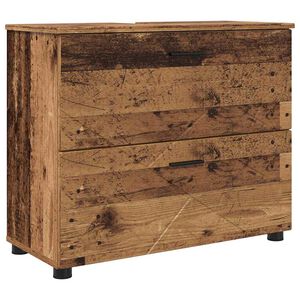 vidaXL Kylpyhuonekalustesetti 5 kpl Vanha Puu 35 x 30 x 192 cm