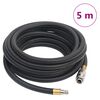 vidaXL Paineilmaletku musta 0,6" 5 m kumi ja PVC