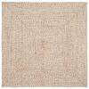 vidaXL Alue Matto Luonnollinen ja valkoinen 120 x 120 cm Juutti