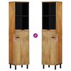 vidaXL Kylpyhuonekaappi Ruskea 38x33x160 cm Massiivipuu Mango