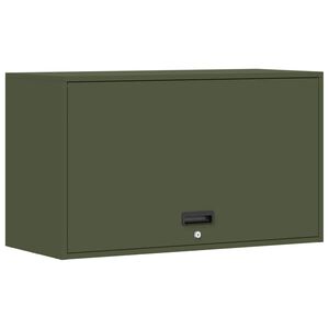 vidaXL Sein&auml;hylly autotalliin Oliivinvihre&auml; 90 x 40 x 53 cm