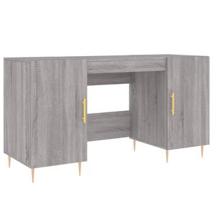 vidaXL Ty&ouml;p&ouml;yt&auml; harmaa Sonoma 140x50x75 cm tekninen puu