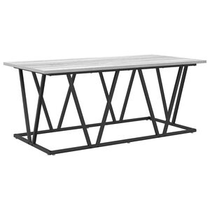 vidaXL Sohvap&ouml;yt&auml; Harmaa 100 x 50 x 40 cm Merkitylt&auml;&auml;n puu ja metalli
