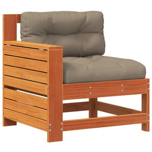 vidaXL Puutarhan sohvatuoli tyynyill&auml; vahanruskea t&auml;ysi m&auml;nty