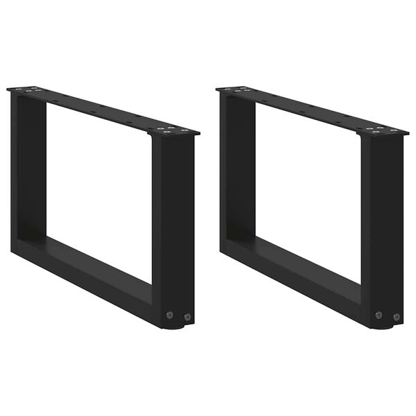 vidaXL Sohvap&ouml;yd&auml;n jalat U-muotoiset 2 kpl musta 70x(30-31) cm ter&auml;s