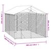 vidaXL Koiran ulkohäkki katolla hopea 3x3x2,5 m galvanoitu teräs