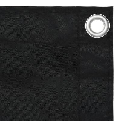 vidaXL Parvekkeen suoja musta 75x400 cm Oxford kangas