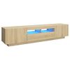 vidaXL TV-taso LED-valoilla Sonoma-tammi 180x35x40 cm