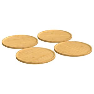 vidaXL Pizzalautaset 4 kpl &Oslash;32x1,5 cm bambu