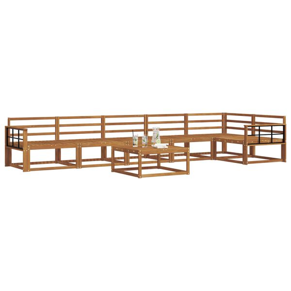 vidaXL Ulkosohvakokoelma 7 pcs Luonnollinen Tihe&auml; akasiapuu