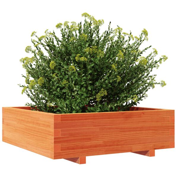 vidaXL Kukkalaatikko vahanruskea 80x80x26,5 cm t&auml;ysi m&auml;nty