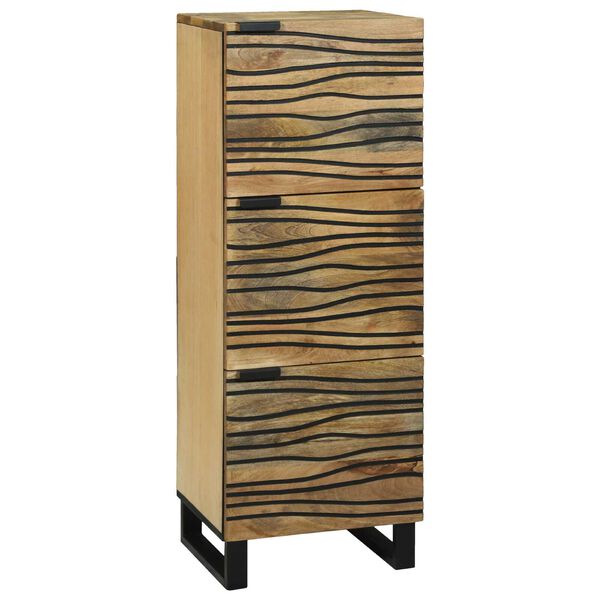 vidaXL Highboard Ruskea 40 x 33 x 110 cm täysi mangopuu