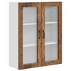 vidaXL Sein&auml;lasi kaappi PORTO Vanha puu 80 x 31 x 100 cm Tekninen puu