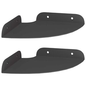 vidaXL Kelluva hylly hyllyll&auml; 2 pcs Musta 15 x 15 x 2 cm