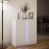 vidaXL Senkki LED-valoilla valkoinen 77x34x85 cm tekninen puu