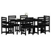 vidaXL 7-osainen Ulkoruokailuryhm&auml; musta t&auml;ysi m&auml;nty