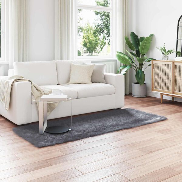 vidaXL Keinotekoista Lammasnahkaa Matto Tafalla Antrasiitti Polyesteri