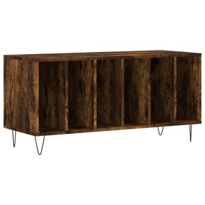 vidaXL LP-levyjen s&auml;ilytyskaappi savutammi 100x38x48 cm tekninen puu