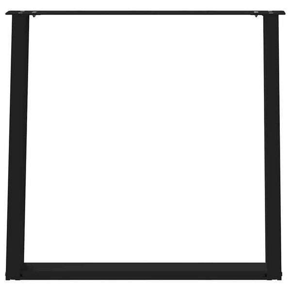vidaXL Ruokapöydän jalat U-muotoiset 2 kpl musta 80x(72-73) cm teräs