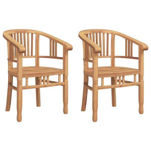 vidaXL Tuoli 2 pcs Ruskea 63 x 58 x 89 cm Tiikkipuu