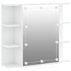 vidaXL Peilikaappi LED-valoilla korkeakiilto valkoinen 70x16,5x60 cm