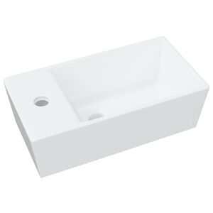vidaXL Pesuallas valkoinen 48x25x15 cm keraaminen