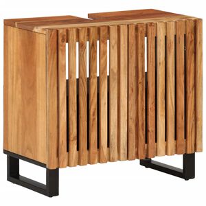 vidaXL Kylpyhuoneen pesuallaskaappi 62x34x58 cm t&auml;ysi akasiapuu