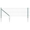 vidaXL Aita ja Tuki Vihreä 0,4 x 10 m Teräs ja PVC