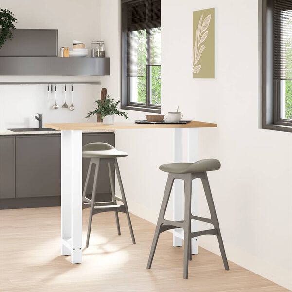 vidaXL Baarip&ouml;yd&auml;n jalat valkoinen 2 kpl 50x(110-111) cm ter&auml;s