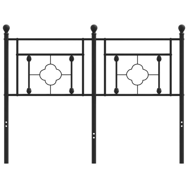 vidaXL Metallinen sängynpääty musta 120 cm