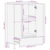 vidaXL Highboard Ruskea 60x33x100 cm Massiivipuu Mango
