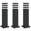 vidaXL Pylv&auml;svalaisimet 3 kpl musta 50 cm alumiini