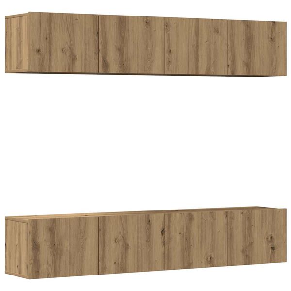 vidaXL 4-osainen TV-kaappisarja sein&auml;lle kiinnitett&auml;v&auml;