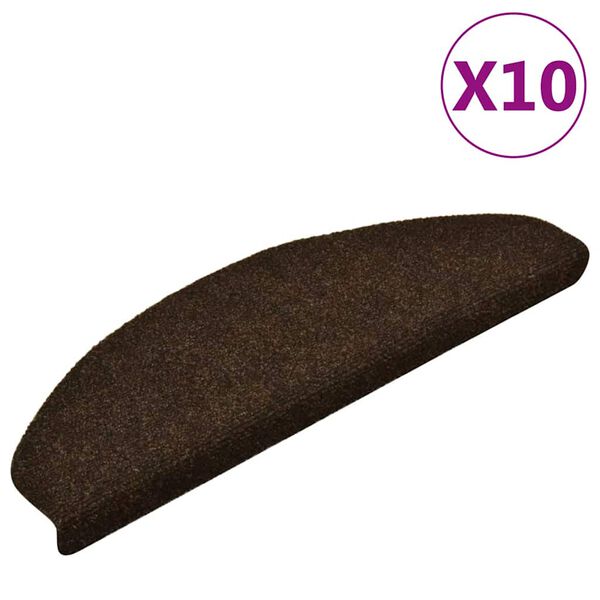 vidaXL Porrasmatot itseliimautuvat 10 kpl 65x21x4 cm ruskea puolipy&ouml;re&auml; suuri