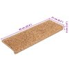 vidaXL Porrasmatot 10 kpl 65x21x4 cm Beige Suorakulmainen Reuna