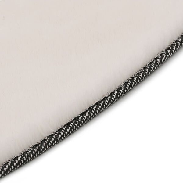 vidaXL Matto 80 cm j&auml;niksen tekonahka kerma