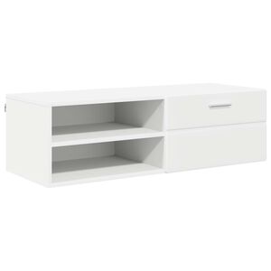 vidaXL puinen kaappi 100,5 x 39 x 30 cm Valkoinen Tekninen puu