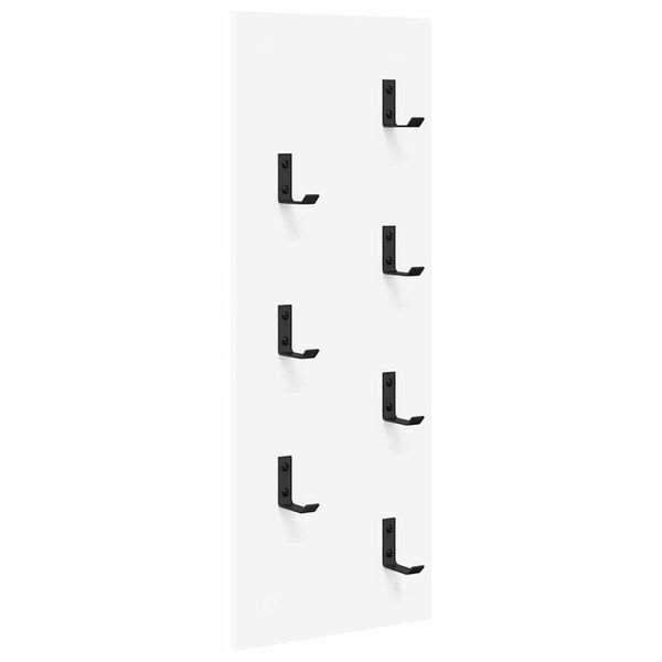 vidaXL Seinälle asennettava takkihylly Valkoinen 30 x 1.5 x 80 cm