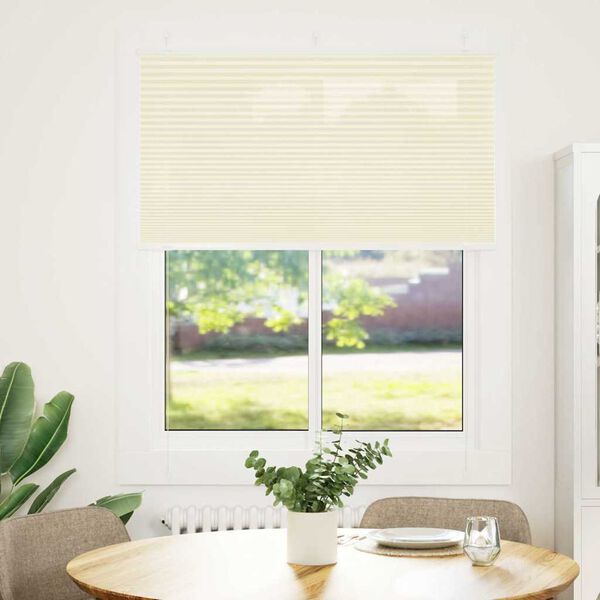 vidaXL laskostettu Blind Cream 105x100 cm Kankaan leveys 104,4 cm