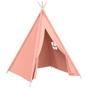 vidaXL Lasten tiipiiteltta + laukku peachskin pinkki 120x120x150 cm