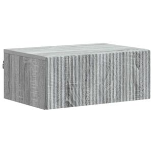 vidaXL Sein&auml;lle Kiinnitett&auml;v&auml; Y&ouml;p&ouml;yt&auml; Harmaa sonoma 49 x 34,5 x 20 cm