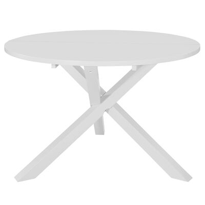 vidaXL Ruokapöytä valkoinen 120x75 cm MDF