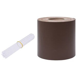 vidaXL Tietosuojalista PVC 35x0,19 m Ruskea