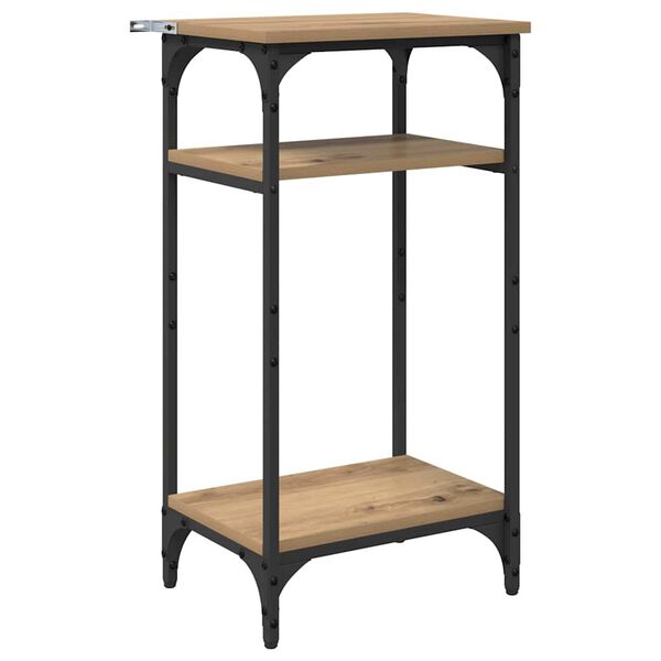 vidaXL Sivup&ouml;yt&auml; hyllyll&auml; Artisan tammi 40 x 30 x 75 cm Tekninen puu