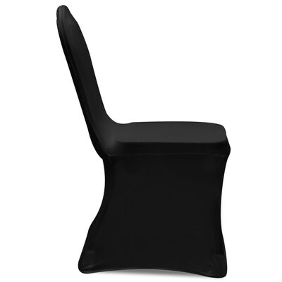vidaXL Joustava tuolinpäällinen 100 kpl Musta