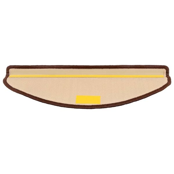 vidaXL Itsekiinnittyv&auml;t porrasmatot 15 kpl ruskea 65x21x4 cm