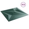 vidaXL Seinäpaneelit 12 kpl vihreä 50x50 cm XPS 3 m² tähti