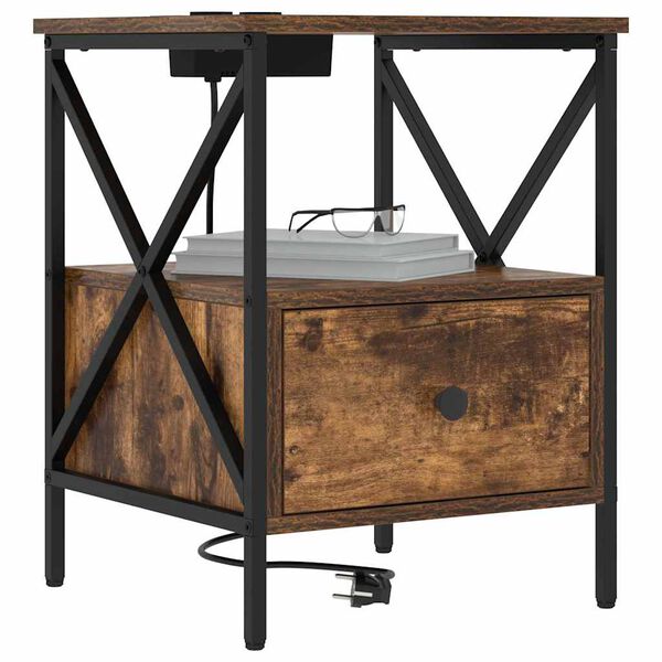 vidaXL Y&ouml;p&ouml;yt&auml;kaappi 2 pcs Savup&auml;hkin&auml; 41,5 x 40,5 x 55 cm