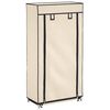 vidaXL Kenk&auml;kaappi suojalla kerma 58x28x106 cm kangas